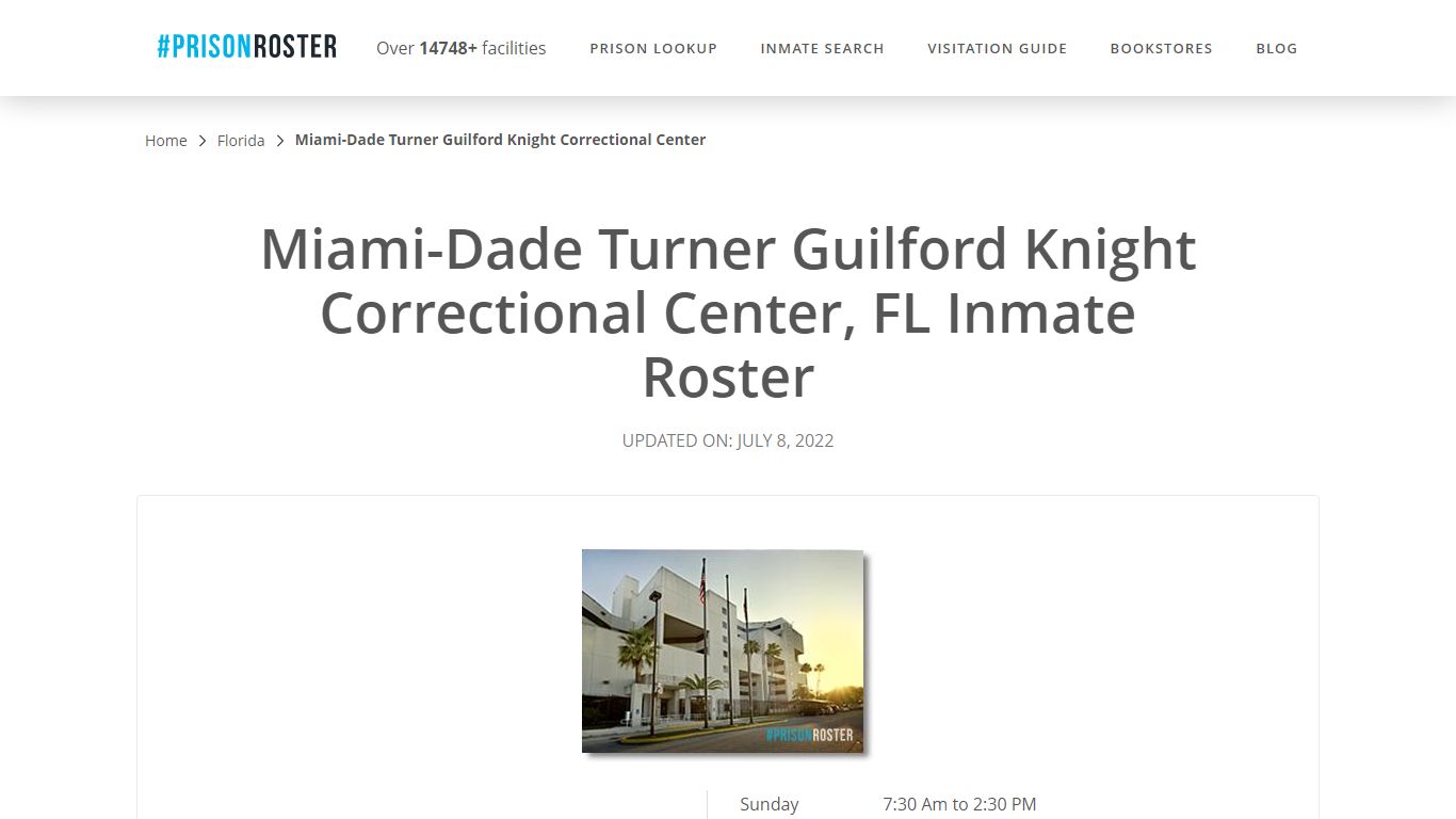 Miami-Dade Turner Guilford Knight ... - Inmate Lookup